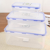 长方形透明塑料保鲜盒 密封盒食品盒微波炉饭盒存储盒 冰箱保鲜盒