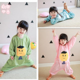 韩国婴幼儿童罩衣新款连体防脏衣小孩爬服宝宝早教画画玩沙吃饭衣