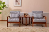 特价现代新中式休闲椅客厅全实木衣单人布艺沙发组合红椿木家具