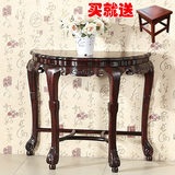 中式红木家具玄关半圆桌半圆台实木仿古花架花台条几条案酸枝木
