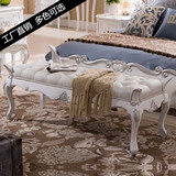 美式古典家具 欧式实木床尾凳 美式床塌 现代简约雕花换衣凳坐凳
