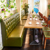 咖啡馆西餐厅沙发 奶茶甜品店靠墙卡座 简约北欧茶餐厅桌椅组合