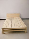 实木双人床1.5米1.8米大床松木儿童床单人床1.2米简易原木床包邮