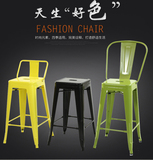 铁艺酒吧椅高脚凳子金属吧凳前台椅时尚简约欧式铁皮凳吧台椅