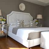 出口欧美式乡村布艺软包床1.8米双人床样板房家具地中海风格1.5床