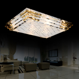LED无极调光水晶吸顶灯白光暖光客厅灯长方形现代简单卧室灯具