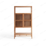 京木·原创设计老榆木原木色家具书架书柜博古架茶架中式可定制