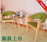 北欧椅子个性休闲咖啡椅简约餐椅时尚日式创意实木扶手椅办公酒店