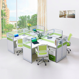 上海新款办公家具职员桌椅办公室屏风办公桌四人组合办公桌员工桌