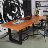 电脑桌台式家用简约现代宜家实木办公桌简易书桌写字台美式长桌