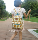 帆布包包韩版新款潮流女包双肩包小学生书包儿童海绵宝宝春游背包