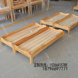 厂家直销幼儿园专用实木床儿童木板床可重叠午睡床