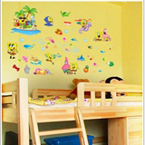 海绵宝宝卡通贴 儿童房浴室幼儿园布置装饰墙贴纸贴画环保可移除