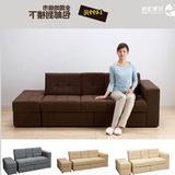 小户型日式布艺实木沙发床储物宜家多功能折叠转角组合双人1.81.5