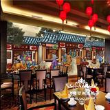 酿酒工艺中式传统手绘墙纸街景大型壁画复古涂鸦酒吧饭店餐厅壁纸