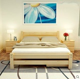 实木床松木床 单人床双人成人床类儿童床 1米1.2米1.5米1.8米新款