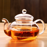 耐热玻璃泡茶壶过滤花茶壶高温冲茶器带盖加厚透明普洱红茶茶具