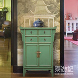 东游记 新中式新古典仿古做旧实木玄关柜边柜鞋柜门厅柜 特价！