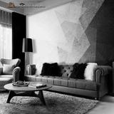 现代抽象简约黑白客厅电视沙发卧室背景墙无缝无纺布壁画墙纸壁纸