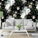 欧式手绘油画花卉客厅电视沙发卧室背景墙无缝无纺布墙纸壁画壁纸