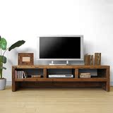 纯实木白橡木电视机柜地柜简约现代北欧原木宜家家具茶几组合套装