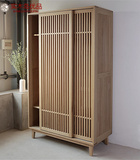 整体衣柜 实木橡木日式欧式美式衣柜简约现代推拉门对门定制衣柜