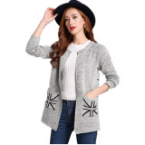 2016新款女装韩版中长款针织衫女士修身显瘦开衫长袖毛衣外套潮