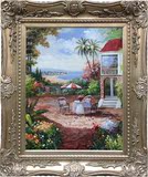 大芬纯手绘家庭装饰油画别墅送礼客厅背景墙温馨欧式风景