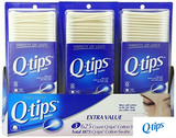 Q-Tips美国化妆棉签宝宝婴儿卫生棉花棒双头木棒抗菌棉签625只