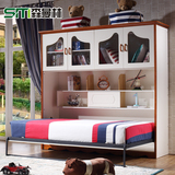 隐形床五金装置隐藏床带衣柜书柜床储物床单人床多功能实木床