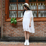 韩版中长款白色连衣裙清新甜美春装夏新款蕾丝小白裙两件套仙学生