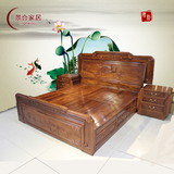 红木1.8米床 非洲酸枝木双人床 中式明清古典实木卧室家居包邮