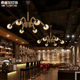 美式乡村复古田园loft工业风个性创意魔豆麻绳吊灯咖啡厅餐厅吊灯