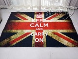 欧式美式复古英伦风情客厅卧室床边茶几地毯英国米字旗3d时尚地毯