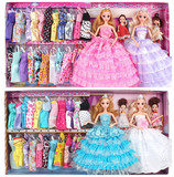 儿童女孩7-10岁早教仿真公主芭比娃娃套装礼盒换装衣服玩具洋娃娃