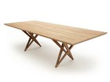 北欧书桌简约原木长桌 创意办公桌会议桌实木餐桌 设计师家具定制