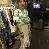 LIZZ2016夏季新款韩国全棉蕾丝鱼尾裙半身裙显瘦收腰中长款包臀裙