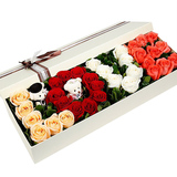 鲜花速递红玫瑰鲜花礼盒花束送女友生日杭州广州上海同城配送