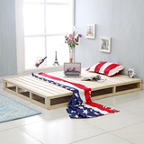 榻榻米实木床单人床双人床1.5米1.8米硬床板床架松木排骨架简易床