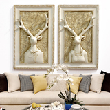 创意美式鹿头壁饰壁挂客厅沙发电视背景墙挂饰玄关墙上装饰品挂件