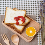 日式创意餐具 榉木正方形木碟 长方形木盘子早餐盘点心实木碟子