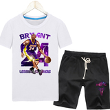 nba湖人队Q版科比24勇士队篮球训练衣服薄款学生男士短袖t恤套装