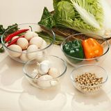 加厚圆形钢化玻璃碗 米饭碗汤碗蔬菜水果沙拉碗和面碗微波炉专用