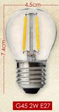LED节能灯泡5wE14大小螺口高亮360度台灯吊灯壁灯透明玻璃球光源