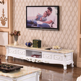 美式欧式天然大理石电视柜组合实木客厅矮柜卧室地柜配套茶几整装
