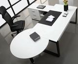 现代简约办公家具主管桌经理桌大班台钢架办公桌白色新款老板桌椅