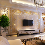 欧式花纹电视背景墙瓷砖沙发客厅3D微晶石瓷砖背景墙雕刻装饰壁画