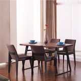 北欧实木餐桌椅组合 小户型简约餐台 金属创意餐厅酒店饭桌