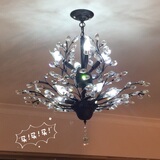 美式水晶吊灯客厅卧室餐厅乡村田园地中海北欧复古欧式铁艺树枝灯