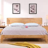 包邮实木床 日式纯橡木现代简约北欧宜家 1.2床/1.5m1.8单双人床